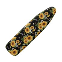 HELLHERO Sunflower Dragonfly Ironing Board Cover Standard Size 15x54, Thick Padding Elastic Edge Resist Scorching and Staining Heavy Duty Padded Iron Board Covers