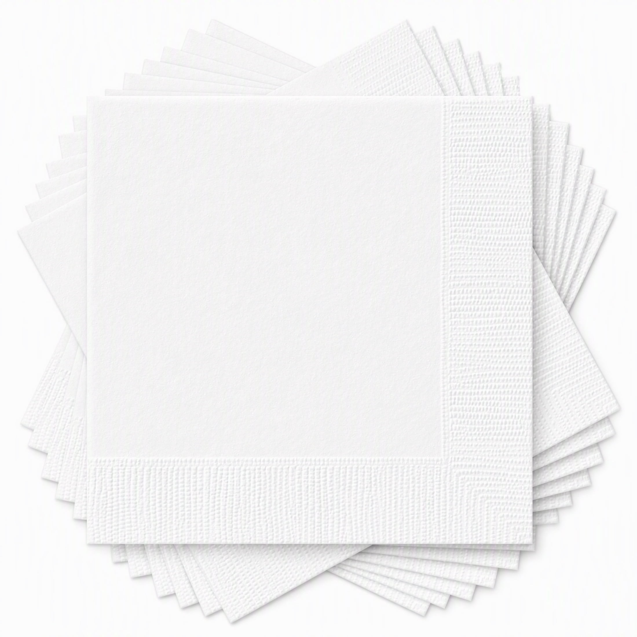 75CT 6.5IN x 6.5IN White Disposable Paper Napkins by Way To Celebrate