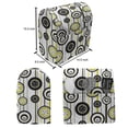 thumbnail image 5 of Abstract Lounger Chair Bag, Circular Flower Petals Dots on Minimal Vertical Striped Background, High Capacity Storage with Handle Container, Lounger Size, Charcoal Grey and Yellow, by Ambesonne, 5 of 5