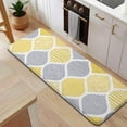 thumbnail image 5 of Yellow and Gray Geometric Quatrefoil Pattern Kitchen Rug Mat,Kitchen Runner Rugs Non Skid Washable,Decorative Kitchen Floor Mats for Kitchen,Sink,Laundry,17"x47.2", 5 of 7