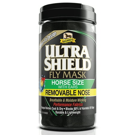 UltraShield Fly Mask with Ears, Removable Nose