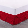 thumbnail image 3 of D.N.G. BEDDINGS 1 Piece Pinch Pleated Bed Skirt, 12 Inch Deep Pocket, 800 Thread Cotton 100% Egyptian Cotton, King Size (76" x 80") Inch, Solid Red, 3 of 3