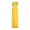 thumbnail image 4 of IROINNID Women's Summer New Large V-neck Dress Large Swing Dress A-Line Solid Color Dress, 4 of 8