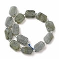 thumbnail image 3 of 3strands Natural Labradorite Beads Strands with Seed Beads Rectangle 11.5~12.5x7.5~10x5~6.5mm Hole: 0.8~0.9mm about 13pcs/strand 7.68~8.07 inch(19.5~20.5cm), 3 of 5