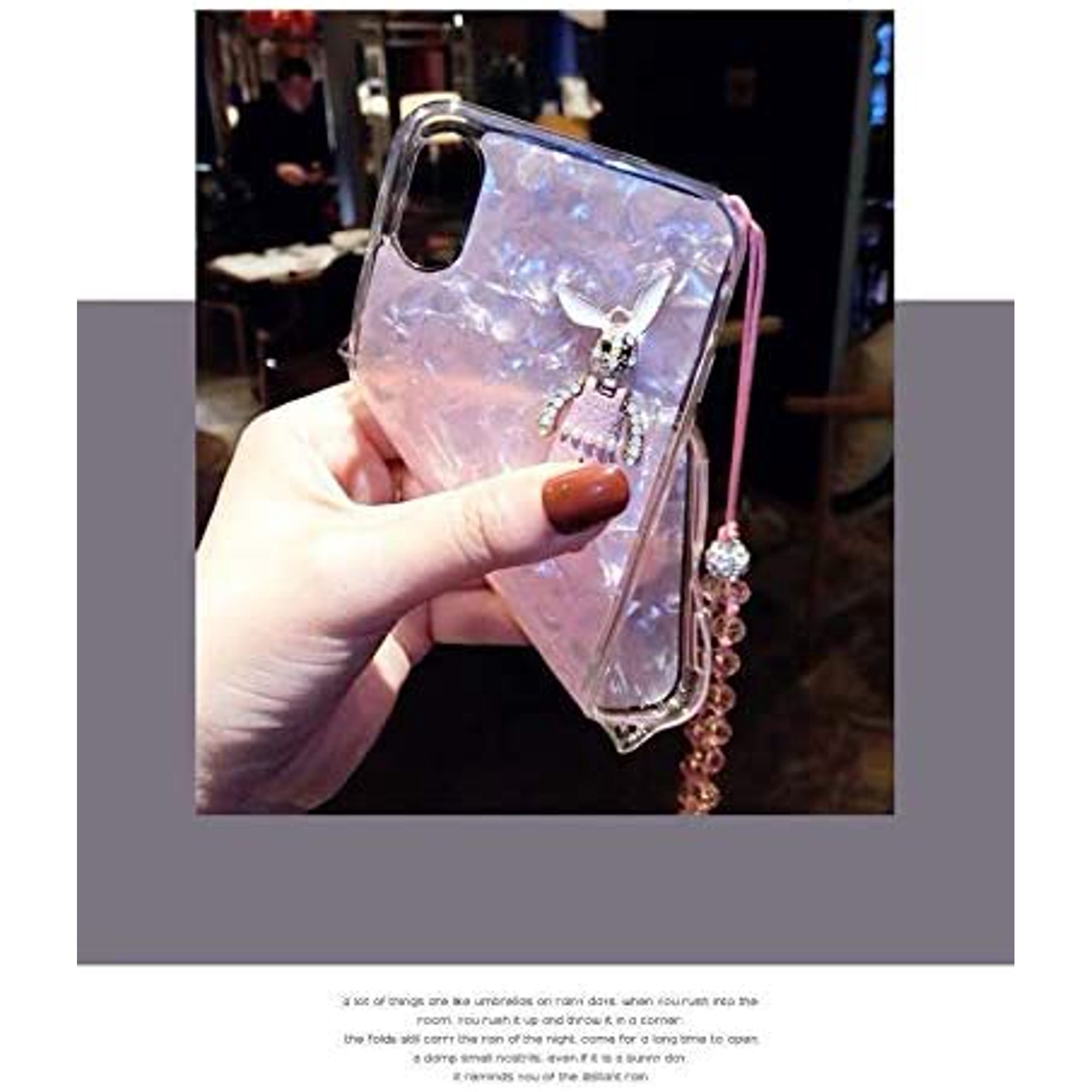 Blink Blink Cute Bunny iPhone X/XR/XS MAX case, Beautiful Girls