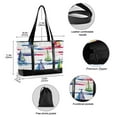 thumbnail image 2 of FORMRS Canvas Laptop Tote Bag for Women with 15.6" Computer Compartments Shoulder Handbag, Hand Drawn Sailboats, 2 of 7