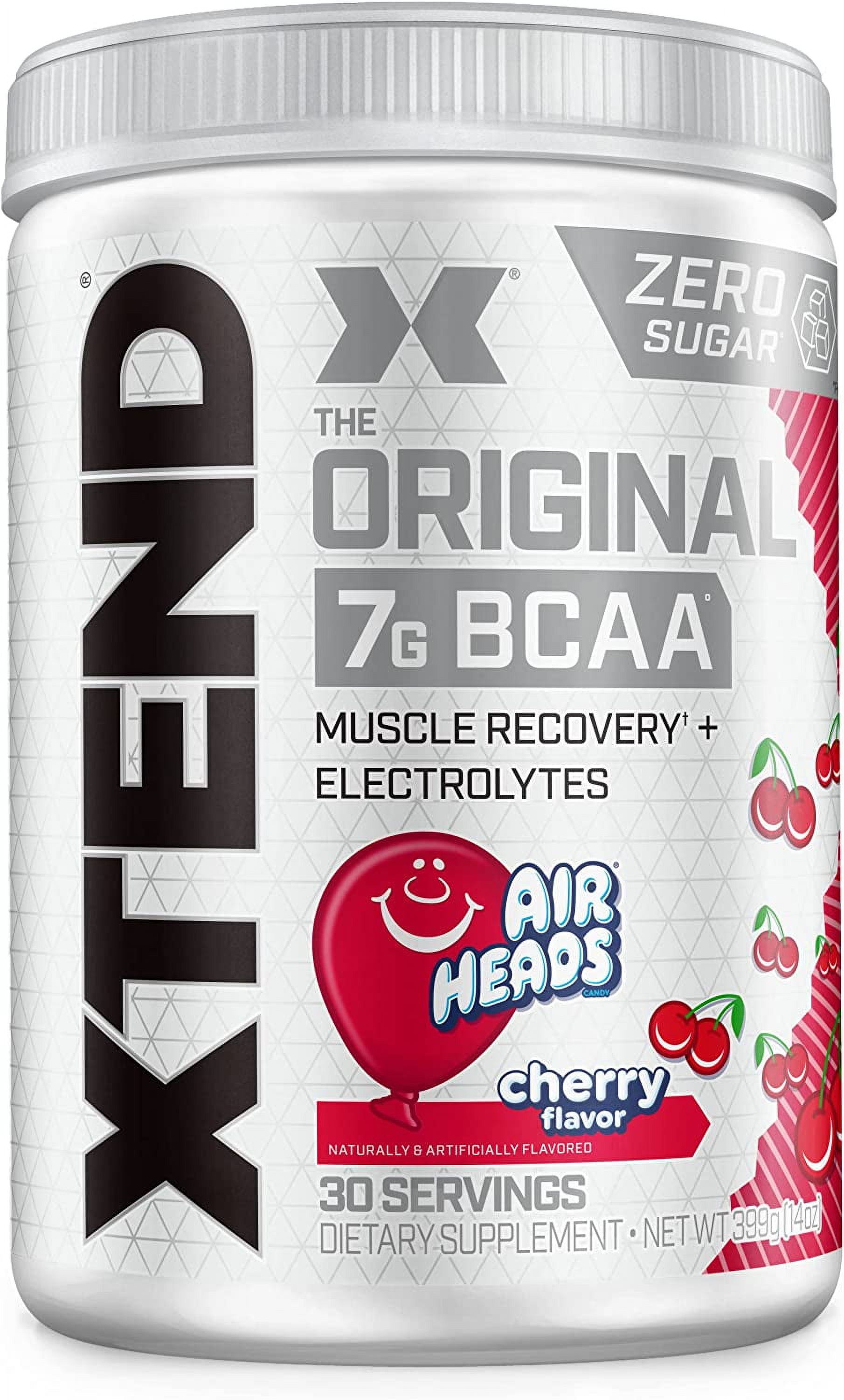 XTEND Original BCAA Powder, Sugar Free Post Workout Muscle Recovery Drink with Amino Acids and 7g BCAAs, Airheads Cherry Flavor, 30 Servings