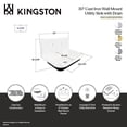 thumbnail image 4 of Kingston Brass KGCLWS3020191 Towne 30-Inch Cast Iron Single Bowl Wall Mount Utility Sink with Drain in White/Polished Chrome, 4 of 5