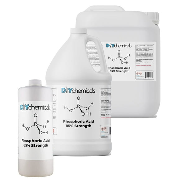 DIYChemicals Phosphoric Acid 85% - Rust Remover, Wood Stain Remover, pH Control, High Purity Orthophosphoric Acid for Metal, Fertilizers - Made in USA - 1 Quart (32 fl oz)