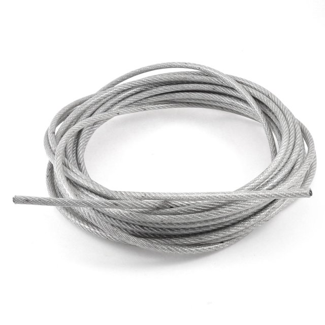 Unique Bargains PVC Coated Hoisting Lifting 10mx5mm Stainless Steel Flexible Wire Cable