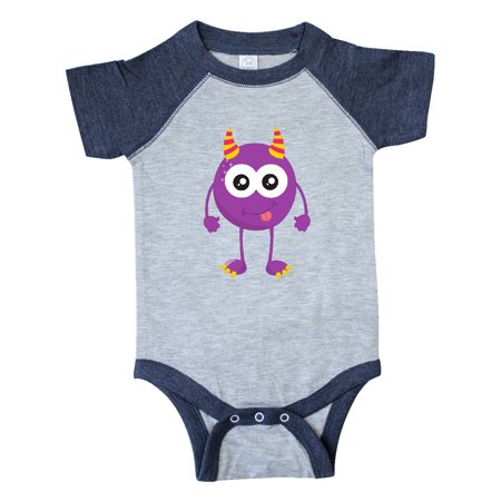 

Inktastic Cute Monster Little Monster Purple Monster Horns Gift Baby Boy or Baby Girl Bodysuit