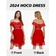 thumbnail image 2 of Vestido HOCO con lentejuelas Wedtrend WTS6002 para invitada a la boda, rojo XS, 2 of 6