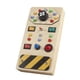 thumbnail image 3 of Tablero de actividades Montessori de madera, tablero electrónico para el desarrollo de niños pequeños, tablero de actividades con LED e interruptor engranaje, 3 of 9