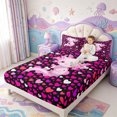 thumbnail image 2 of Manfei Ocean Axolotl Fitted Sheet Full,Watercolor Salamander Bed Set,3 Pieces,1 Fitted Sheet and 2 Pillowcases, 2 of 6