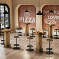 thumbnail image 6 of Tribesigns Industrial Bistro Set, Round Bar Table with 2 Chairs, Pub Table with Steel Footrest, Perfect for Kitchen Nook, Apartment, Small Spaces, 6 of 8