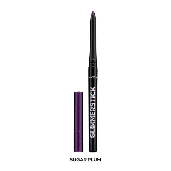 Avon Ultra Colour Glimmerstick Retractable Diamonds Eyeliner, SUGAR PLUM, Waterproof & Smudge-Proof Shimmer Eye Makeup, 0.012 oz / 0.35 g