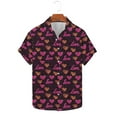 thumbnail image 2 of Yaoyar Men's Hawaiian Shirt Valentines Day Heart Short Sleeve Beach Button Down Causal Top Print Tropical Hawaii Shirts, 2 of 5