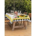 thumbnail image 3 of Outdoor Tablecloth with Umbrella Hole for Patio/Picnic/Party/Camping, Sunflower Waterproof Table Cloth Rectangle Table Cover Washable, Pink Yellow Floral Elegant Pastoral Botanical (60"x 120"), 3 of 8