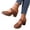 Brown, variant on Women Hollow Out Chunky Heel Mules Closed Toe Solid Color Plus Size Spring Summer Height Vintage Versatile Shoes,Brown