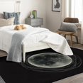thumbnail image 4 of Moon Rugs for Living Room Bedroom Entryway - Aesthetic Rug 2x3 - Black Carpet for Home Decor - Washable Non Slip Patterned Indoor Small Area Rug - Soft & Low Pile (ZJ&393), 4 of 7