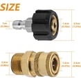 thumbnail image 3 of Juego de adaptadores para hidrolavadoras, adaptadores giratorios de conexión rápida de M22 a 1/4'', conexión de manguera para pistola de agua de alta presión, conector macho para rociador., 3 of 5