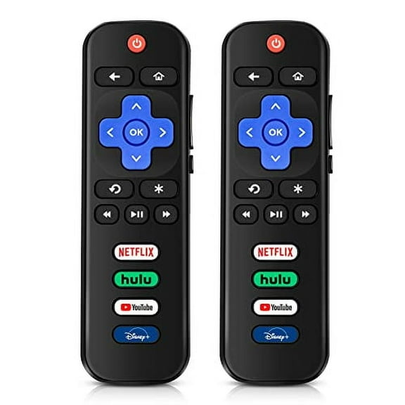 Gazdag Replacement Remote Control For TCL Roku/For Hisense Roku/For Onn Roku, 2-Pack