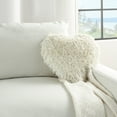 thumbnail image 4 of Mina Victory Shag Frame Heart Cream 18" x 18" Throw Pillow, 4 of 5