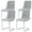 Light Gray Chairs, variant on Sumdeal Modern Flannelette Simple Light Luxury Dining Chair with C-shape Metal Leg,Light Gray,Set of 2