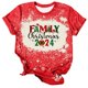 thumbnail image 1 of Navidad Tops de Mujer, Cuello Redondo Camiseta de Manga Corta con Estampado de Vacaciones, Blusa de Moda Casual, 1 of 4
