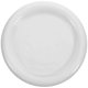 thumbnail image 2 of White Ceramic Plate Set for Home Use Round Shape Dessert Plate for Snacks and Pasta 10.2 Inches, 2 of 4