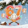 thumbnail image 6 of WKSCLPAI 2025 Christmas Gingerbread 67 Ornament, Santa Says Six Seven Two-sided Funny Meme Gift Ornaments, Holiday Xmas Tree Decorations, New Translucent Shatterproof Acrylic, Birthday Gift, 6 of 7