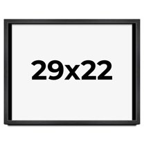 29x22 Frame Black Charcoal Grey Wood Textured Picture Frame | 0.75 Inch Moulding Width | Gunmetal