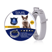 SINMI Natural Anti-Tick Flea Collar - Dogs/Cats, Water Resistant, Adjustable and Natural - Effective Fleas, Ticks. Up to 8 Months Protection - Pest Control (L - Up to 15 inches)