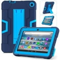 thumbnail image 2 of SaniMore Hybird Case for Fire 7" 12th Gen 2022, Rugged Heavy Duty Protective Case Hidden Kickstand Dual Angle Stand Shockproof Anti-drop for  Fire 7" 12th Gen, Navy Blue, 2 of 11