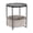 Charcoal, variant on Round Storage End Table, Nightstand for Bedroom or Living Room, Easy Assembly, with Cloth Basket, Charcoal/Heather Gray, 17.7 x 17.7 x 18.9 in | Side Table, with Cloth Basket, Storage
