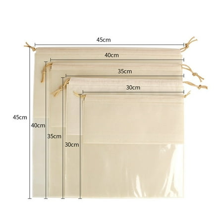 

2Pcs Dust-proof Drawstring Storage Bag Non-woven Handbag Protection Organization