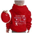 thumbnail image 4 of MEZZALL Sweat à Capuche Sport à Manches Longues Imprimé Mignon Décontracté pour Garçons et Filles, Rouge, 3-4 Ans, 4 of 5