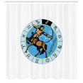 thumbnail image 3 of Zodiac Sagittarius Shower Curtain, Centaur Archer Shooting Arrow Mythical Greek Figure Constellation Design, Fabric Bathroom Set with Hooks, 69W X 84L Inches Extra Long, Multicolor, by Ambesonne, 3 of 3