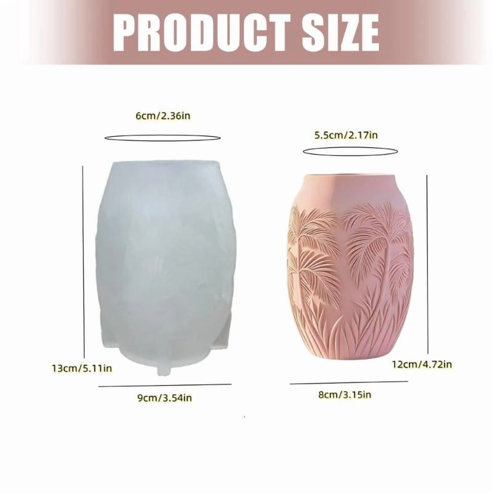 CEORPER Handmade Resin Casting Mold For Embossed Palms Leaf Design Flower Pot