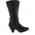 thumbnail image 2 of Lucky Top Cookie-1K Children Girl's Quilted Buckle Mid Heel Knee High Riding Boots, 2 of 4