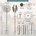 thumbnail image 2 of Large 360 Kinetic Metal Wind Spinners & Sculptures - Outdoor Garden Yard Art Decor, 2 of 5