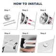 thumbnail image 3 of 2Pcs 38Mm Toilet Dual Flush Round Head Push Button Electroplating Water Tank Valve Accessory, Toilet Accessory for Shower Room Toilet Bathroom, 3 of 5