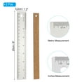 thumbnail image 2 of Uxcell 8 Inch Stainless Steel Straight Ruler, 2 Pcs Cork Backing Non Skid Metal Ruler Metric Measuring Tools for Office, 2 of 3