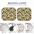 thumbnail image 6 of Daiia Cute Cow Print Sunflower C 2PCS Car Windshield Sun Shade, Foldable Sun Shield for Car Front Window, Auto Sun Blocker Visor Protector Universal for Truck SUV Pickup-Large, 6 of 7