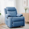 thumbnail image 1 of Lnsenfin Manual Small Recliner Chair for Small Spaces Linen Living Room,Blue, 1 of 6