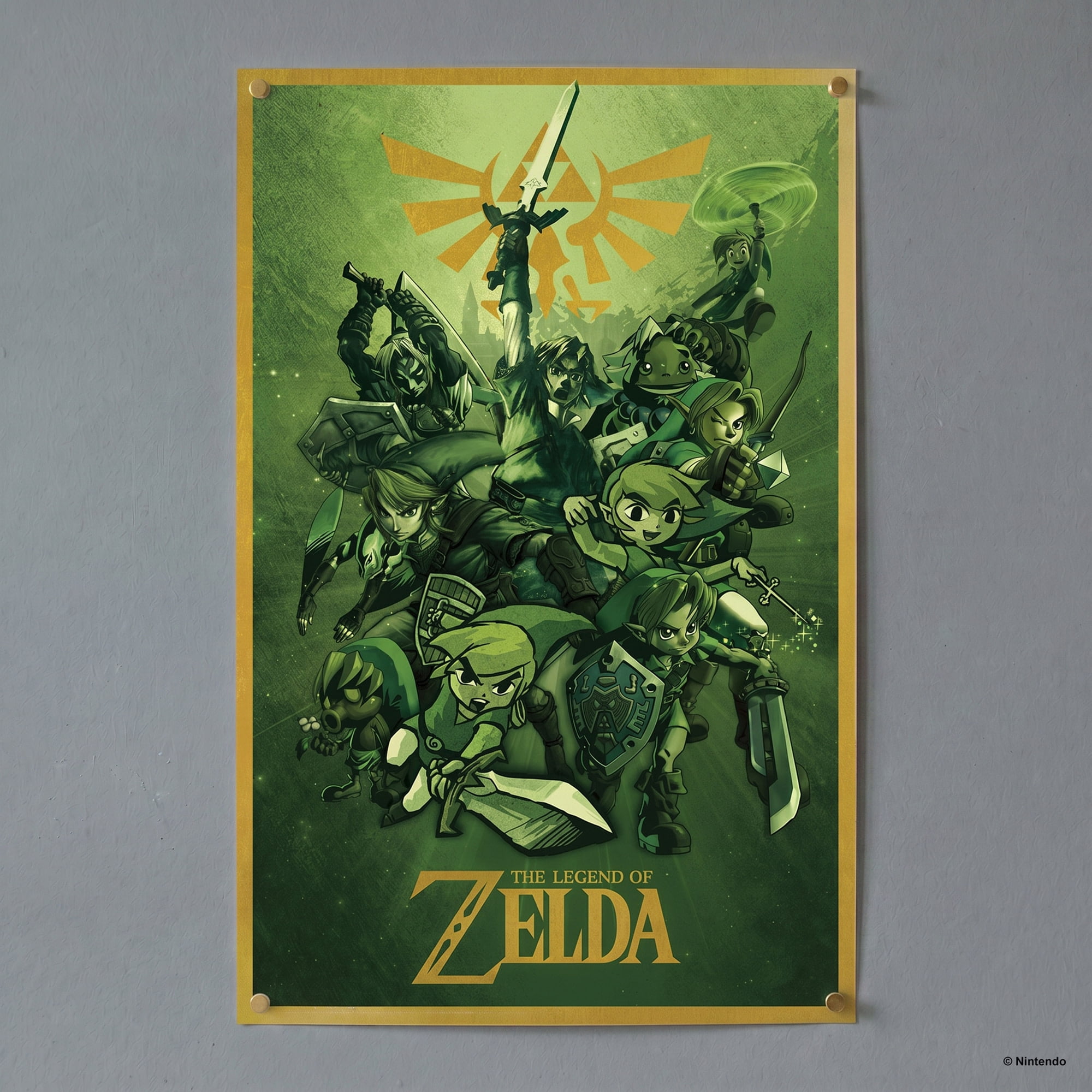 Pyramid America: The Legend of Zelda: Link Adventure - 11x17 Poster Print - Video Game Character Artwork, Licensed Nintendo Wall Decor, Collectible