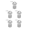 thumbnail image 1 of Justharion 3D Printer Nozzle Stainless Extrude Head Firm Printer Thread Removable Filament Nozzle No.05 5Set, 1 of 5