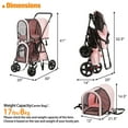 Karmas Product 3in1 Pet Stroller, Carrier, and Car Seat, Pink