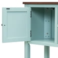thumbnail image 6 of Vintage Narrow Long Pine Wood Console Table with 4 Drawers and 2 Doors, Large Storage Sofa Table with Open Shelf for Living Room, Hallway, Foyer, Kitchen, Retro Blue, 6 of 8