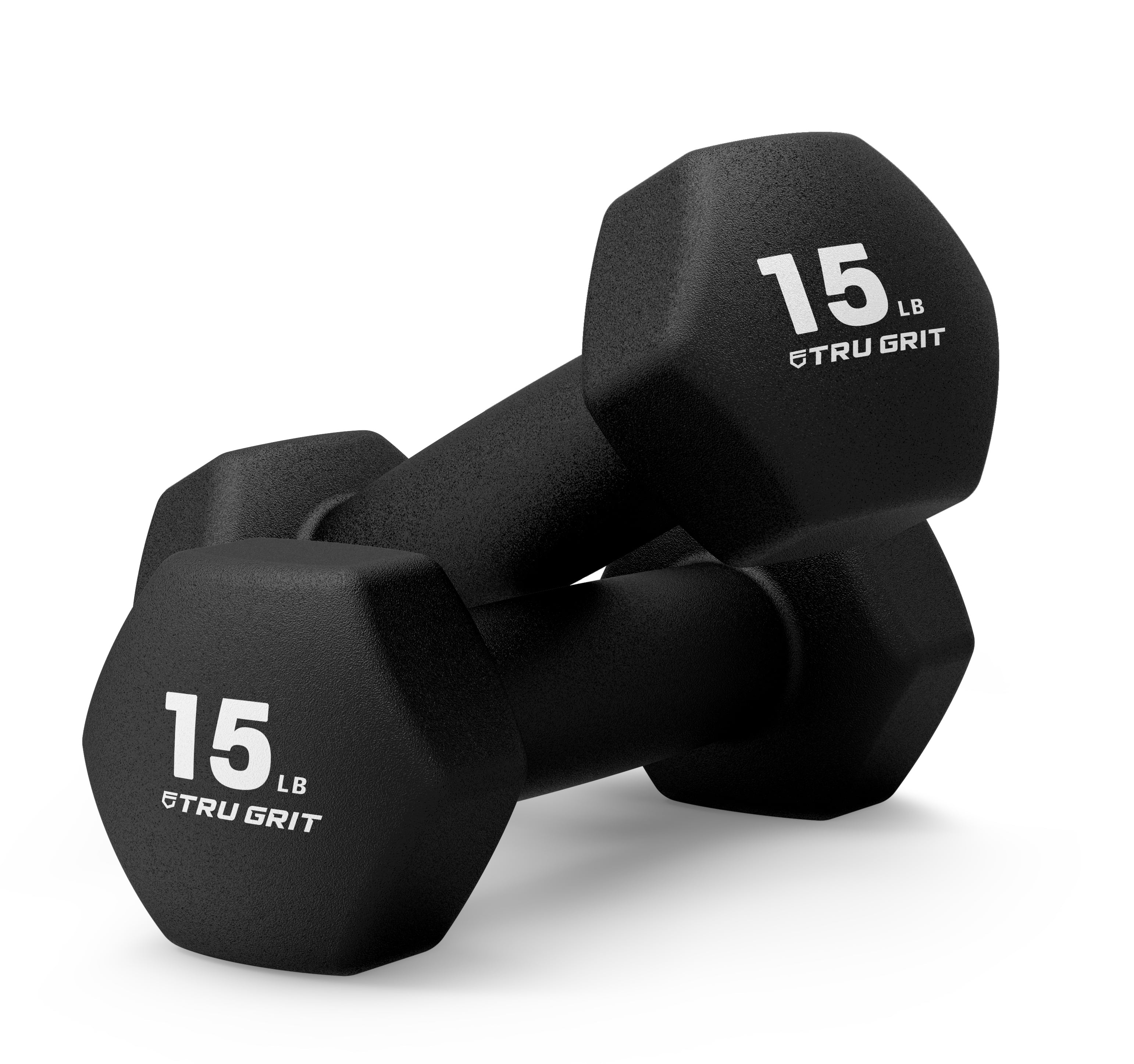 CAP Neoprene Hex Dumbbell Set Pair of Two 15 lb Pound Weights IN HAND SHIPS FAST 